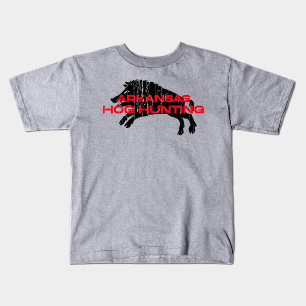 ARKANSAS HOG HUNTING Kids T-Shirt by Cult Classics